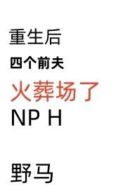 重生后四个前夫火葬场了po(野马)最